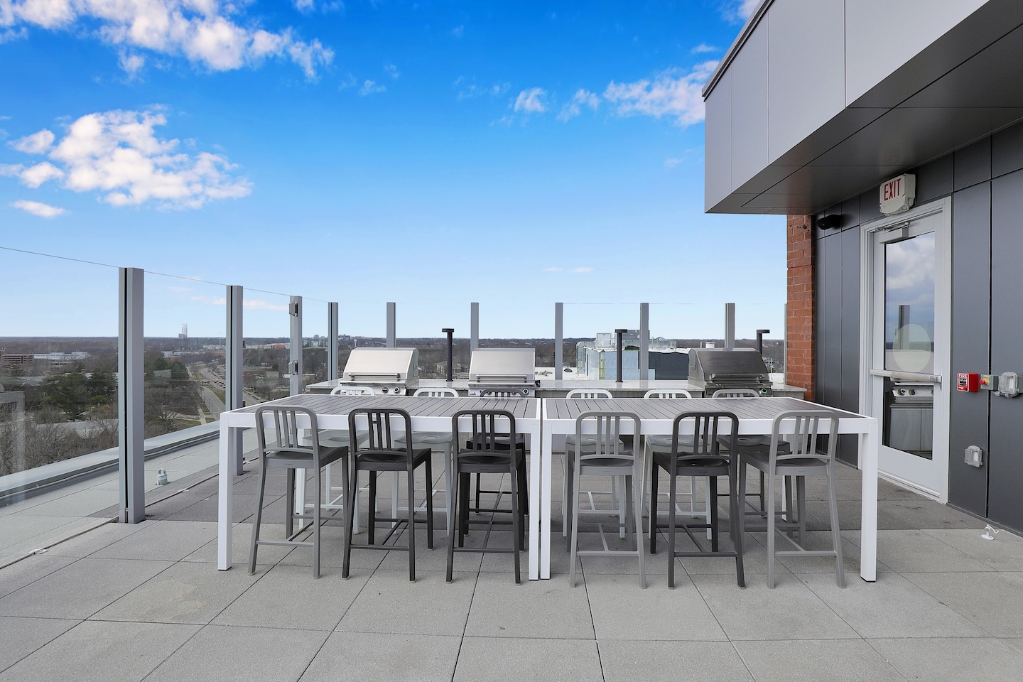 Rooftop grilling area