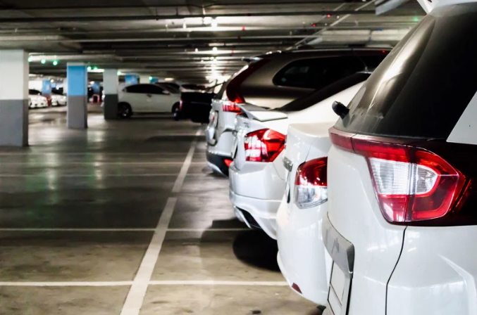 Attached parking garage